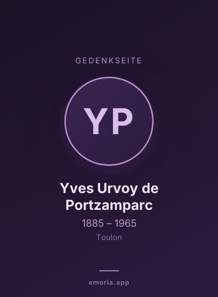 Gedenkportrait von Yves Urvoy de Portzamparc