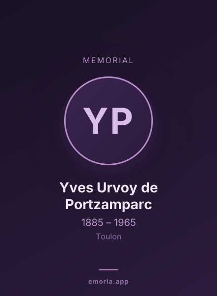 Memorial portrait of Yves Urvoy de Portzamparc