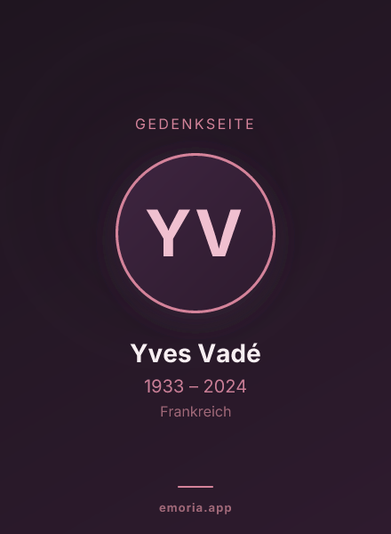 Gedenkportrait von Yves Vadé