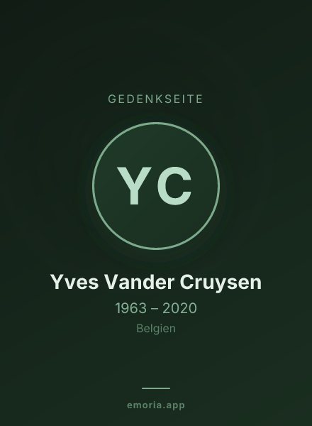 Gedenkportrait von Yves Vander Cruysen