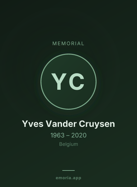 Memorial portrait of Yves Vander Cruysen