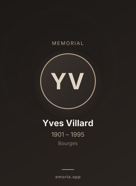Memorial portrait of Yves Villard