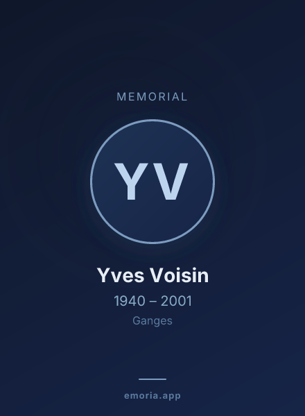 Memorial portrait of Yves Voisin