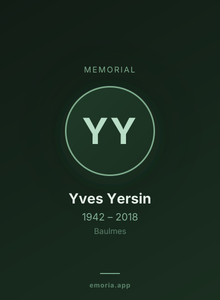 Memorial portrait of Yves Yersin