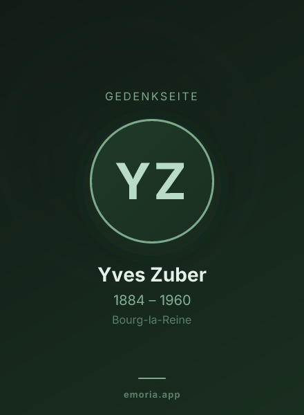 Gedenkportrait von Yves Zuber