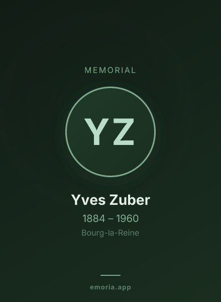 Memorial portrait of Yves Zuber