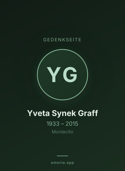 Gedenkportrait von Yveta Synek Graff