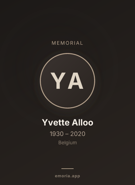 Memorial portrait of Yvette Alloo