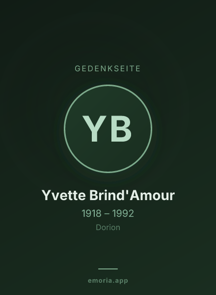 Gedenkportrait von Yvette Brind'Amour