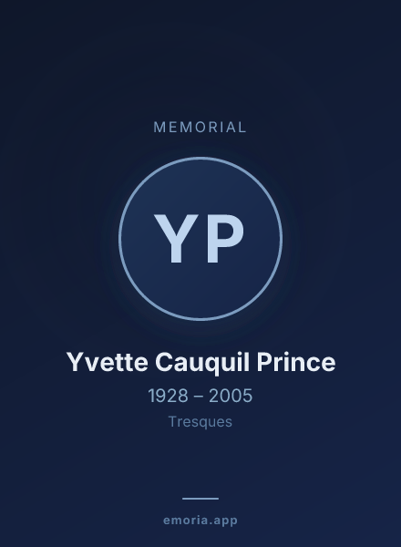Memorial portrait of Yvette Cauquil Prince