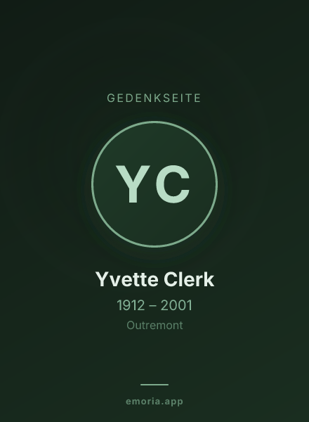 Gedenkportrait von Yvette Clerk