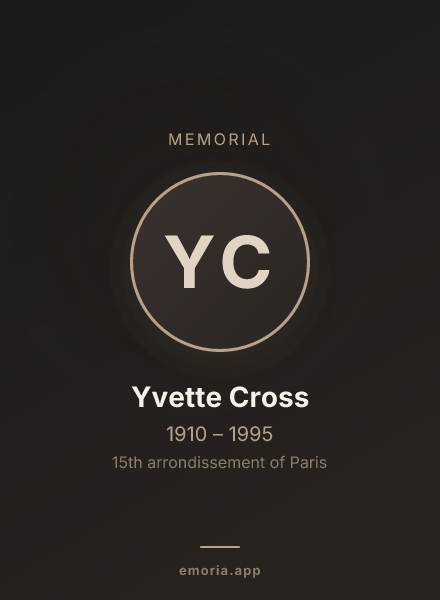 Memorial portrait of Yvette Cross