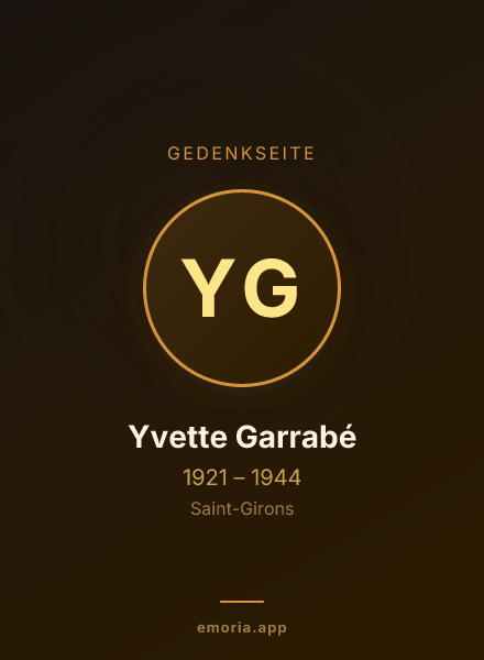 Gedenkportrait von Yvette Garrabé