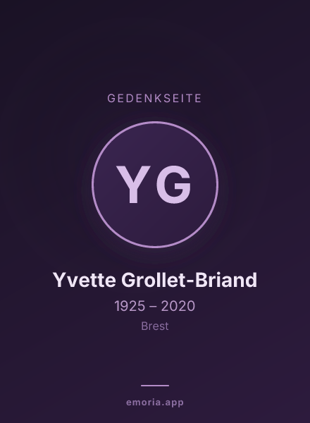 Gedenkportrait von Yvette Grollet-Briand