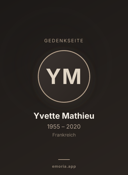 Gedenkportrait von Yvette Mathieu