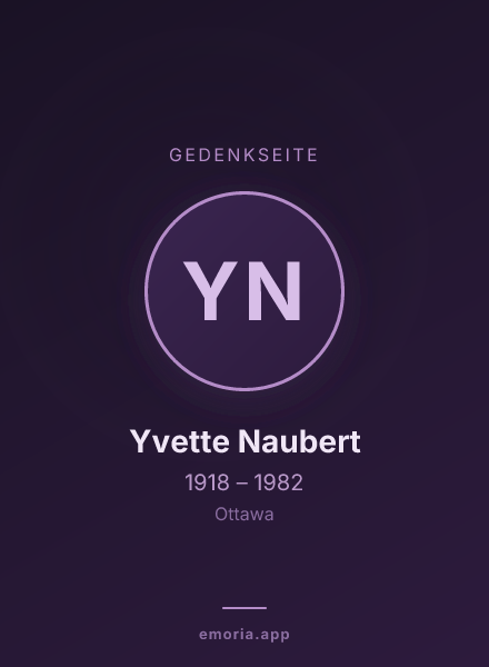 Gedenkportrait von Yvette Naubert