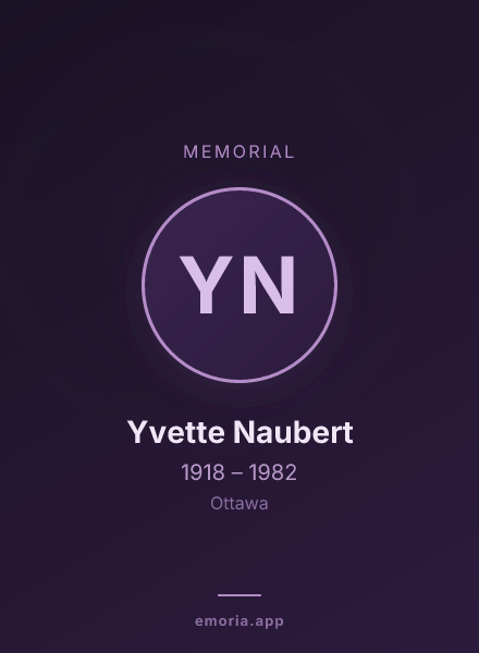 Memorial portrait of Yvette Naubert