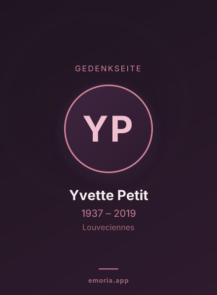 Gedenkportrait von Yvette Petit