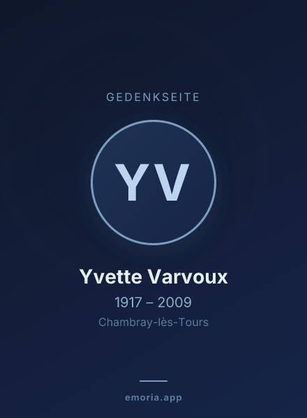 Gedenkportrait von Yvette Varvoux