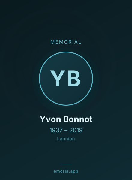 Memorial portrait of Yvon Bonnot