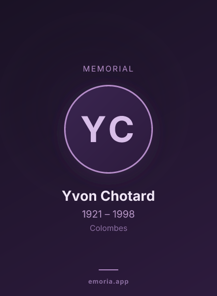 Memorial portrait of Yvon Chotard
