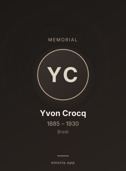 Memorial portrait of Yvon Crocq