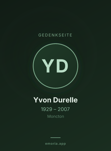 Gedenkportrait von Yvon Durelle