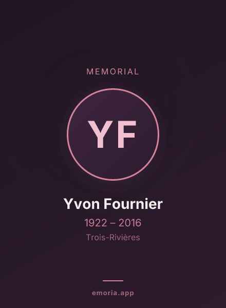 Memorial portrait of Yvon Fournier