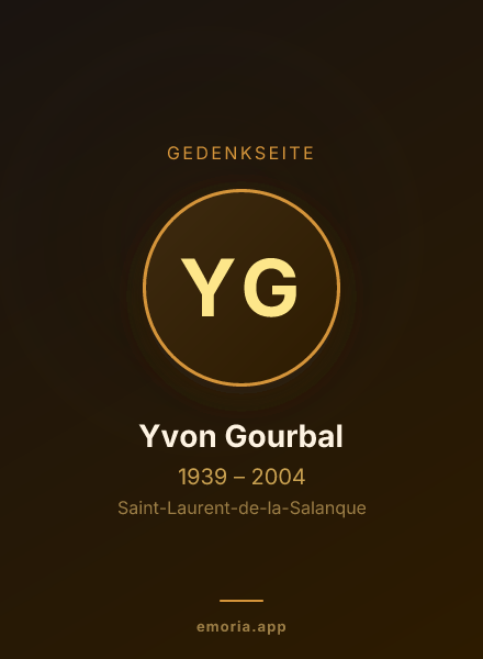 Gedenkportrait von Yvon Gourbal