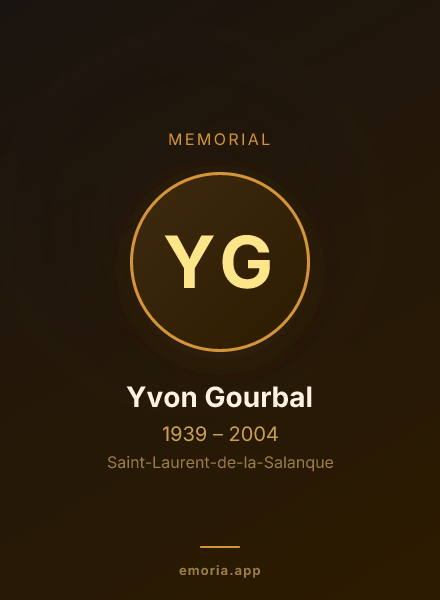 Memorial portrait of Yvon Gourbal