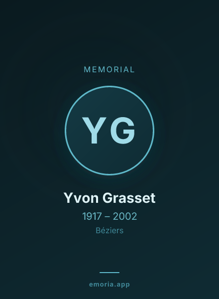Memorial portrait of Yvon Grasset