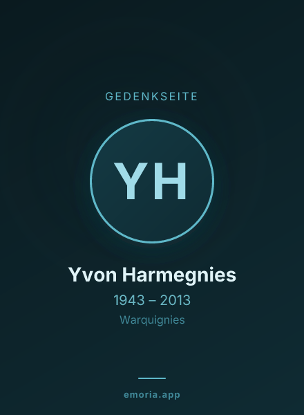 Gedenkportrait von Yvon Harmegnies