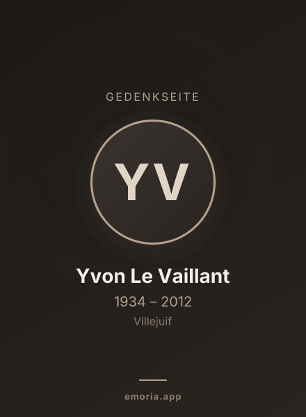 Gedenkportrait von Yvon Le Vaillant
