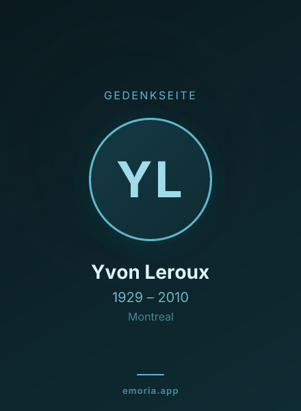 Gedenkportrait von Yvon Leroux