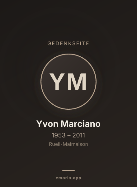 Gedenkportrait von Yvon Marciano