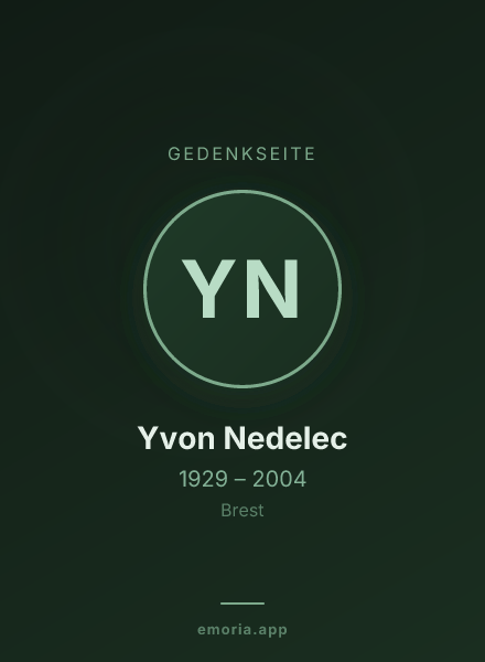 Gedenkportrait von Yvon Nedelec