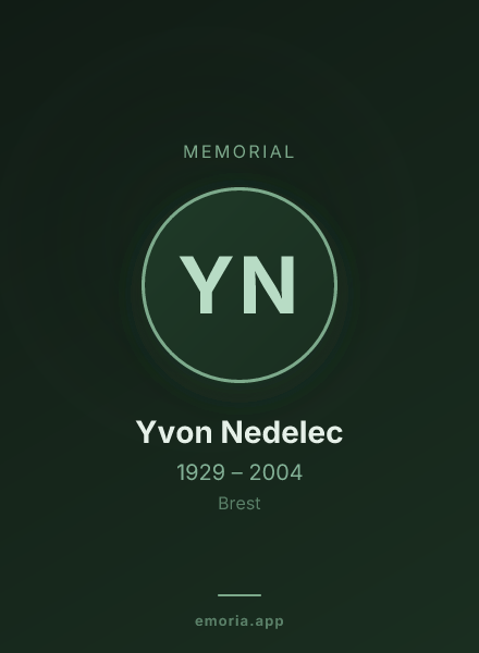 Memorial portrait of Yvon Nedelec