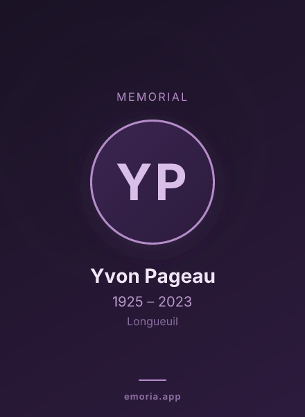 Memorial portrait of Yvon Pageau