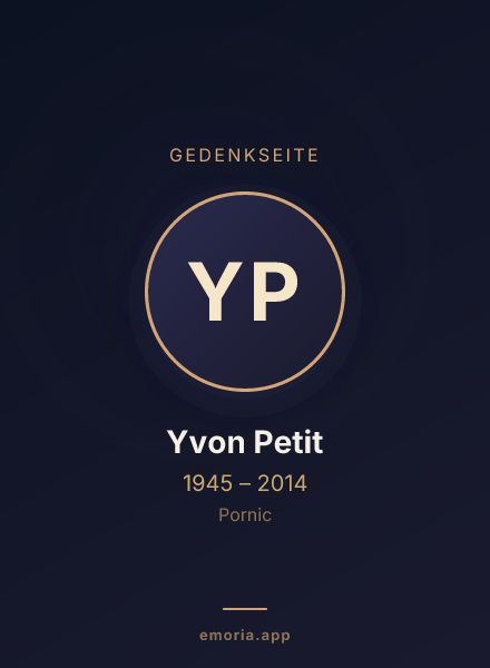 Gedenkportrait von Yvon Petit