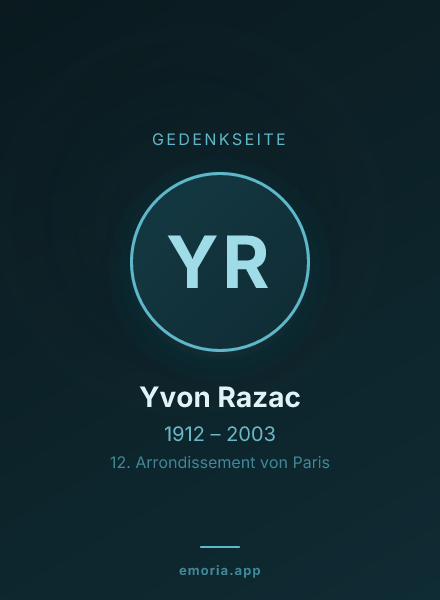 Gedenkportrait von Yvon Razac
