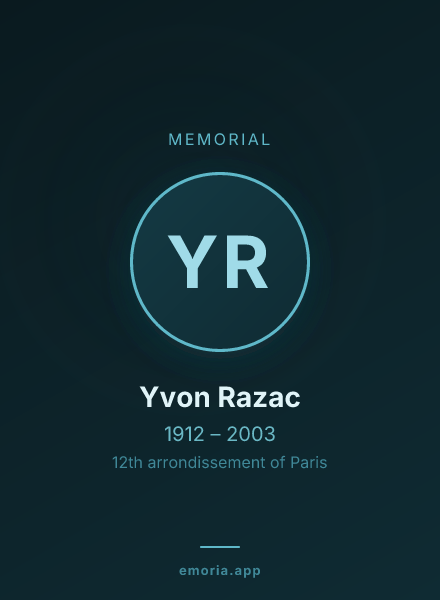 Memorial portrait of Yvon Razac