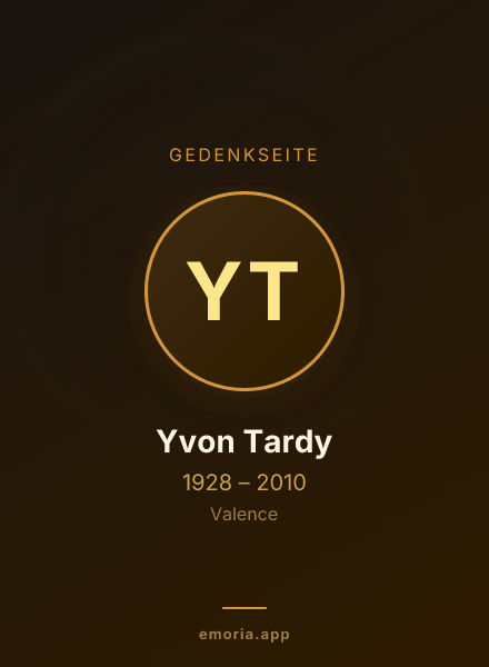 Gedenkportrait von Yvon Tardy