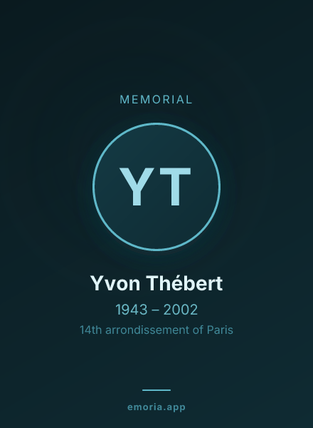 Memorial portrait of Yvon Thébert