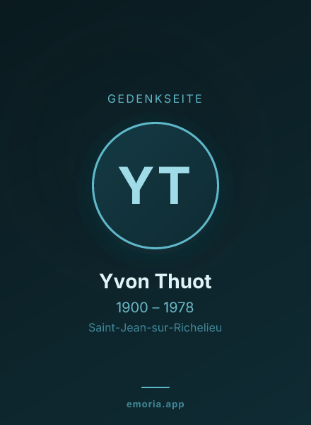Gedenkportrait von Yvon Thuot