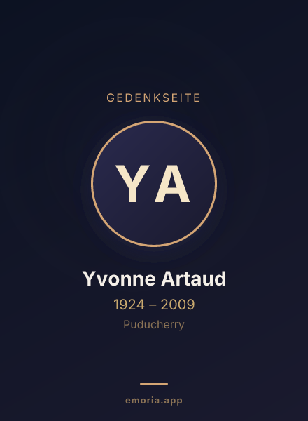 Gedenkportrait von Yvonne Artaud