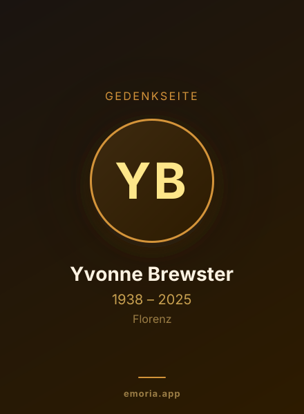 Gedenkportrait von Yvonne Brewster