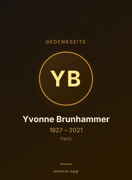 Gedenkportrait von Yvonne Brunhammer