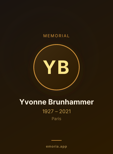 Memorial portrait of Yvonne Brunhammer