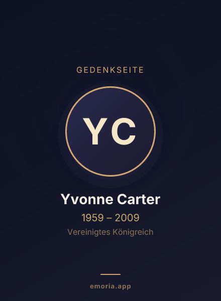 Gedenkportrait von Yvonne Carter