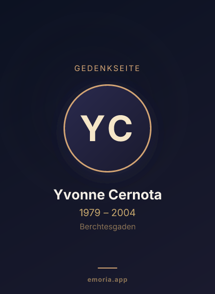 Gedenkportrait von Yvonne Cernota